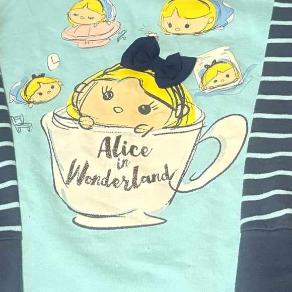 DISNEY Alice in wonderland Girls Shirt L 10-12 - Picture 4 of 5